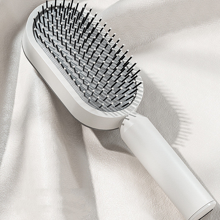 Self Cleaning Hair Brush with One Click Hair Removal