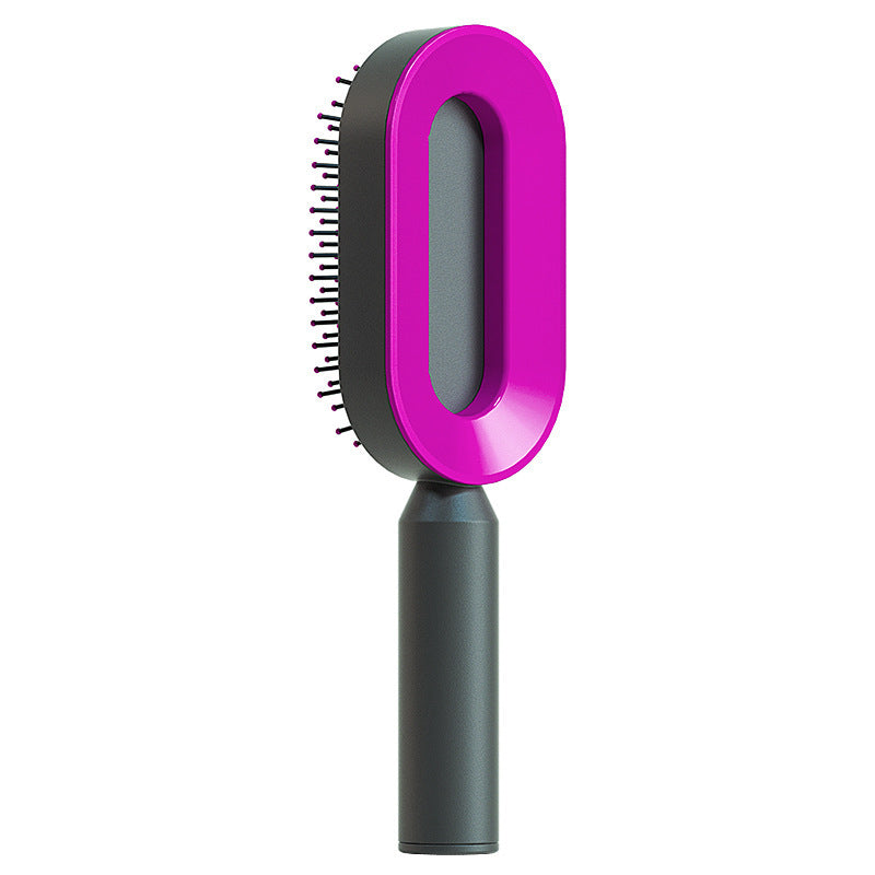 Self Cleaning Hair Brush with One Click Hair Removal